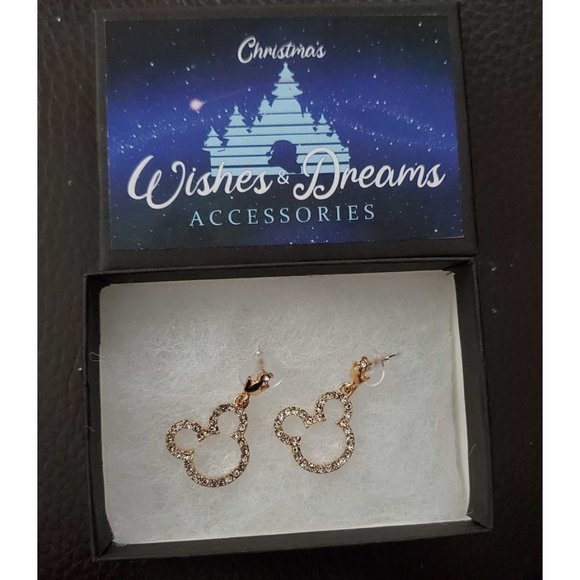 Mickey Mouse Dangle Earrings Comes in Box - Picture 3 of 3